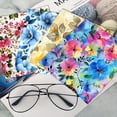 thumbnail image 6 of 6 Packs Thickened Glasses Cleaning Cloth Colorful Flowers Vines Design Microfiber Cleaning Cloth Multi-Colored Eyeglass Cleaning Cloths Soft Wipes for Reusable Eyeglass Phone Screens 6x6in DIY, 6 of 6