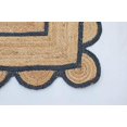 thumbnail image 5 of Shree Exports Hand Woven Farmhouse Jute Area Scalloped Rug (Navy Blue, 3x5 Feet), 5 of 5
