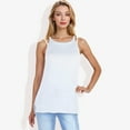 thumbnail image 4 of Women's Sleeveless Textured Knit Tank Top- Large, Gray, 4 of 7