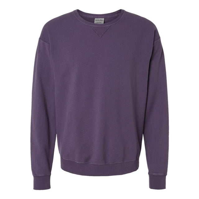 Hanes Mens Big ComfortWash Garment Dyed Fleece Sweatshirt, M, Grape Soda