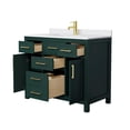 thumbnail image 3 of Wyndham Collection Beckett 42" Wood Single Bathroom Vanity in Gold/Green, 3 of 6