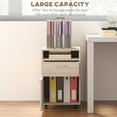 thumbnail image 4 of HOMCOM Vertical Filing Cabinet with Drawer Wheels, File Cabinet, Oak, 4 of 10