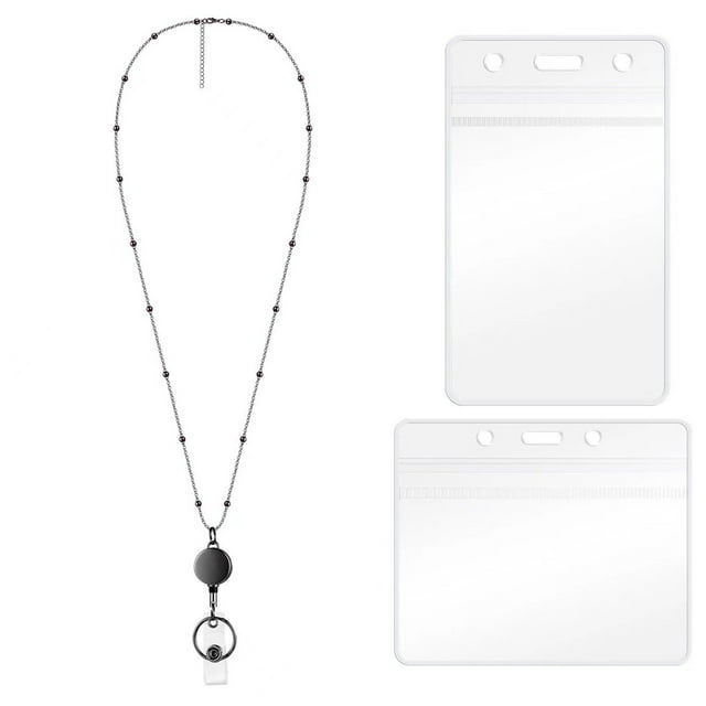 WHEANG Lanière de Badge Rétractable Réglable avec 6 Porte-Badge