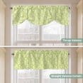 thumbnail image 3 of Tie Up Valance for Windows Green Leaves Curtains Valances Rod Pocket Valance Window Treatments Abstract Leaf Plant Balloon Curtains for Kitchen Living Room Bedroom Bathroom Decor 42x12 Inch, 3 of 9