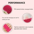 thumbnail image 3 of 4Pcs Professional Adjustable Handle Dog and Cat Bath Brush with Rubber Bristles for Pet Grooming and Massaging, 3 of 8