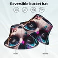 thumbnail image 3 of Vsdgher Modern Abstract Colorful Skull B Print Bucket Hat for Men&Women Bucket Hat Reversible Summer Double-Side-Wear Travel Gardening, Beach, Camping, Hiking, Fishing Cap, 3 of 5