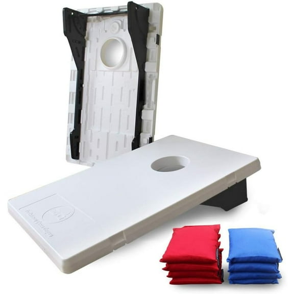 HetayC EZ Carry Portable All-Weather Cornhole Set Travel Corn Toss Boards & Regulation Bean Bags