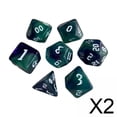 thumbnail image 1 of dados poliédricos,Juego de dados poliédricos Juegos de mesa Juegos de cartas,Dados de dos colores D4 D6 D8 D10 D12 D20 Coloridos,Dados de múltiples caras Juegos de mesa con rollos,Juegos de, 1 of 8