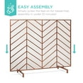 thumbnail image 6 of Best Choice Products 38x31in Single Panel Handcrafted Iron Chevron Fireplace Screen w/ Distressed Finish - Copper, 6 of 8