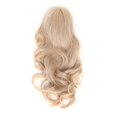 thumbnail image 3 of Pelucas onduladas largas y rizadas, Pelucas doradas de aspecto Peluca de fibra sint&eacute;tica con flequillo plano Peluca de repuesto para mujeres de moda 71cm, 3 of 6