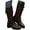 Coffee, variant on Women Riding Boots, Mid Calf Combat Boots, Winter Lace Up Gothic Motorcycle Boot with Inside Zipper Non Slip Outsole