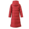 thumbnail image 5 of Scyoekwg Womens Winter Jacket Long Puffer Jacket Casual Solid Maxi Length Hooded Long Sleeve Warm Cotton Padded Coat Outerwear (Red,XXXXL), 5 of 6