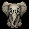 thumbnail image 3 of CafePress - Cute Baby Elephant Calf With Reading Glasses Pajam - Women's Dark Pajamas, 3 of 4