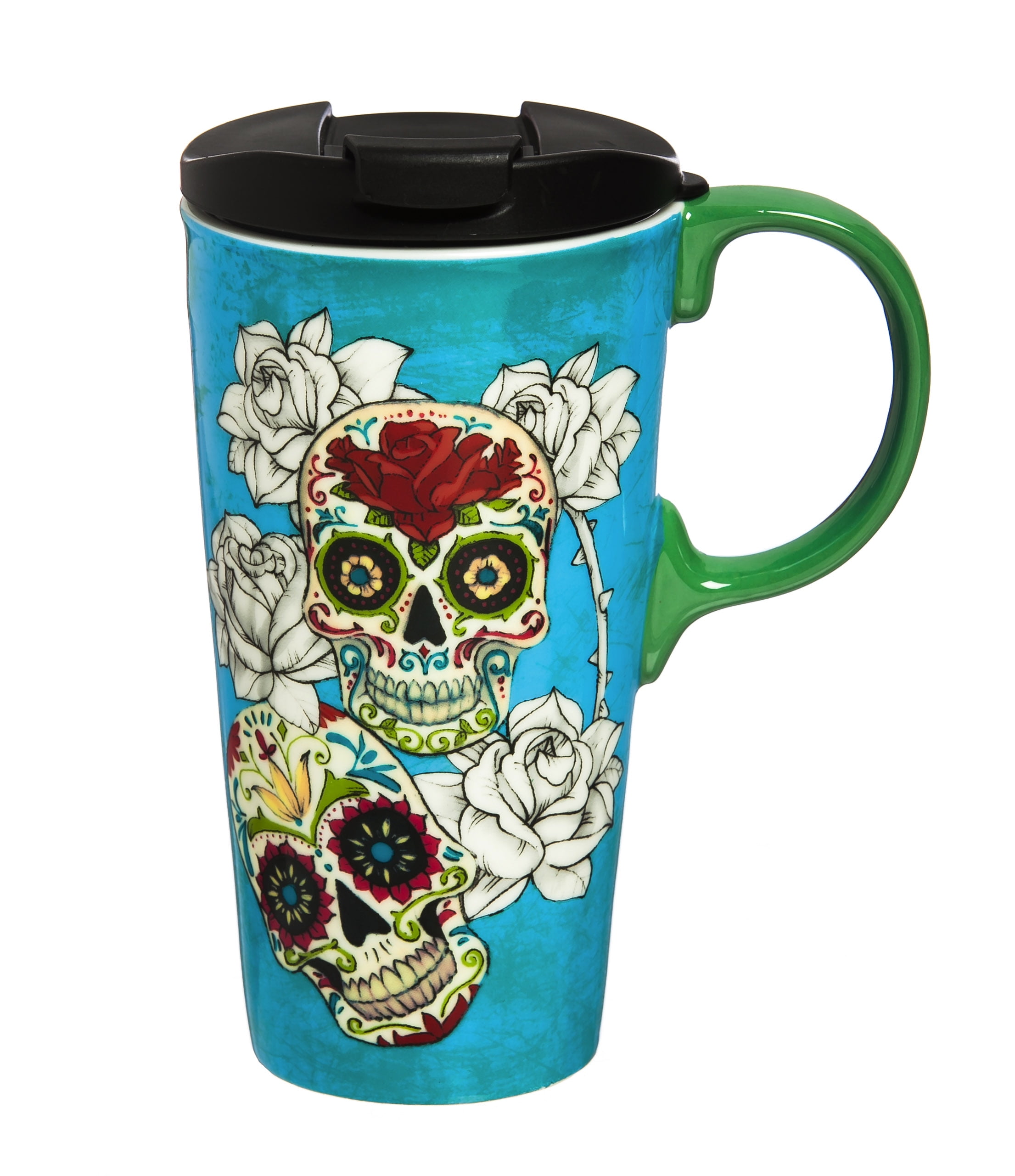 17 ounces Cypress Home Myrtle Ceramic Travel Coffee Mug
