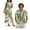Vintage Tropical Leaves, variant on Jeiento Hawaiian His and Hers Matching Outfits Coconut Tree Women's Summer Dress Mens Hawaiian Shirts Button Up Shirt Round Neck Casual Loose Split Long Maxi Dress with Pockets