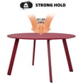 thumbnail image 5 of Patio Coffee Table, Round Patio Side Table, Coffee Table, Modern, Stylish, Living Room, Outdoor, Home Decor, Versatile, Red, 5 of 7