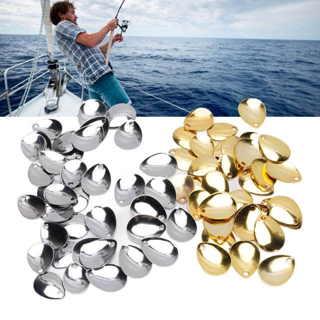 Lames Rotatives de Pêche, Cuillères à Leurres de Pêche Rotation Facile Acier Inoxydable Finition Soignée pour Eau Salée et Eau Douce
