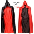 thumbnail image 2 of WIBACKER Kid Adult Halloween Vampire Cloak Wizard Reversible Hooded Cape Party Costume-35 Inch, 2 of 10