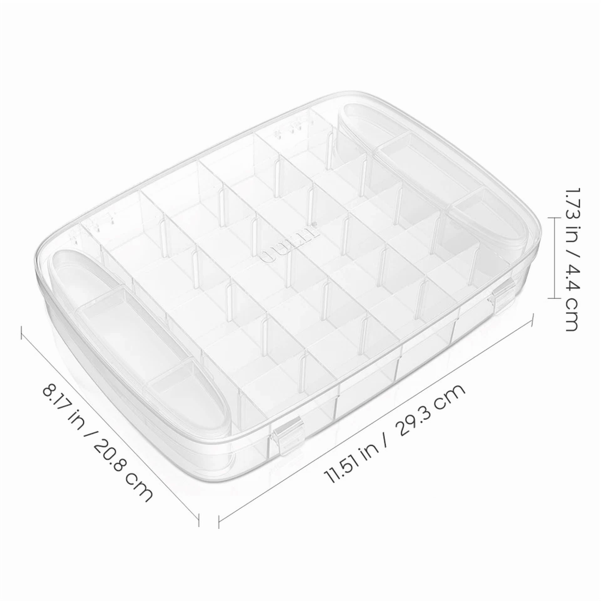 CIRCLE- Small Craft Organizer Box Plastic Case Storage Compartments Jewlery
