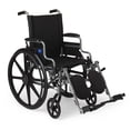 thumbnail image 1 of Silla de ruedas ligera Medline K4 Basic con asiento de 40 cm de ancho, brazos de escritorio y reposapiernas elevables, capacidad de peso de 136 kg (300 lb): ayuda para la movilidad duradera, portátil, 1 of 5