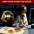thumbnail image 5 of Warming Mat for Food, 2 PCS Food Warming Mat with 7 Temp Settings 1-4 H Timer and Child Safety Lock, Full Surface Heating Roll Up Electric Warming Tray for Gatherings,Parties,Buffet,Daily Use（Beige）, 5 of 8