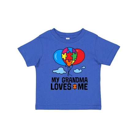 

Inktastic Autism Grandma Loves Me Puzzle Gift Toddler Boy or Toddler Girl T-Shirt