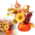 thumbnail image 2 of Artificial Pumpkin Table Centerpiece Potted Plants With Maple Sunflower Berries Fall Desktop Arrangement Ornament For Farmhouse Decor, 2 of 9