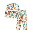 thumbnail image 2 of Disketp Pajamas Set Long Sleeve Sleepwear Womens Button Down Nightwear Pj Sets-Animals, 2 of 9