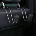 thumbnail image 2 of Gancho para respaldo de asiento de automóvil LIUYMXG Con diamantes de imitación 2 piezas Negro, 2 of 5