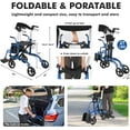 thumbnail image 2 of ChaoLink 2-in-1 Folding Walker & Wheelchair Rollator – 300 Lbs Capacity, All-Terrain Wheels, Dual Brake System & Removable Storage Bag for Seniors, 2 of 6