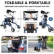 thumbnail image 2 of Andador y Silla de Ruedas Plegable 2-en-1 para Personas Mayores, Capacidad de 300 lbs, Ruedas Todo Terreno, Sistema de Frenos Dobles, Bolsa de Almacenaje Removible, 2 of 6
