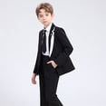 thumbnail image 6 of ETHAN Boys Suit 2 Piece Slim Fit Tuxedo Blazer Jacket Pant for Kids Prom Wedding Outfits Formal Set Size 2T-20Y, 6 of 7