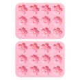 thumbnail image 1 of Molde de silicona de 2 piezas, molde para chocolate, silicona antiadherente de calidad alimentaria para hornear, molde para dulces y molde para mantequilla con diferentes formas., 1 of 5