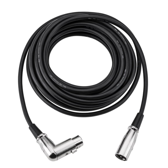 H&A Value Series XLR M to F Professional Microphone Cable - 25' (Right Angle)