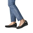 thumbnail image 3 of BURUDANI Women's Low Wedge Dress Pumps Square Close Block Toe Dress Shoes BLACK-LYCRA Size 8, 3 of 7