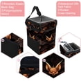thumbnail image 2 of Bats Foldable Car Trash Can Mini Trash Can with Lid Leak-Proof Car Garbage Can Hanging Storage Bag Car Trash Bin, 2 of 6