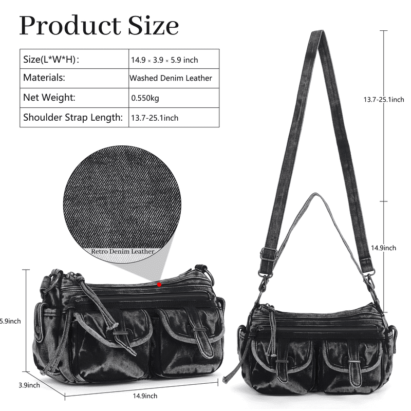 Angel Kiss Hobo Purses for Women Crossbody Shoulder Bag Ladies Multi Pocket Handbags Satchel Purse for Womens