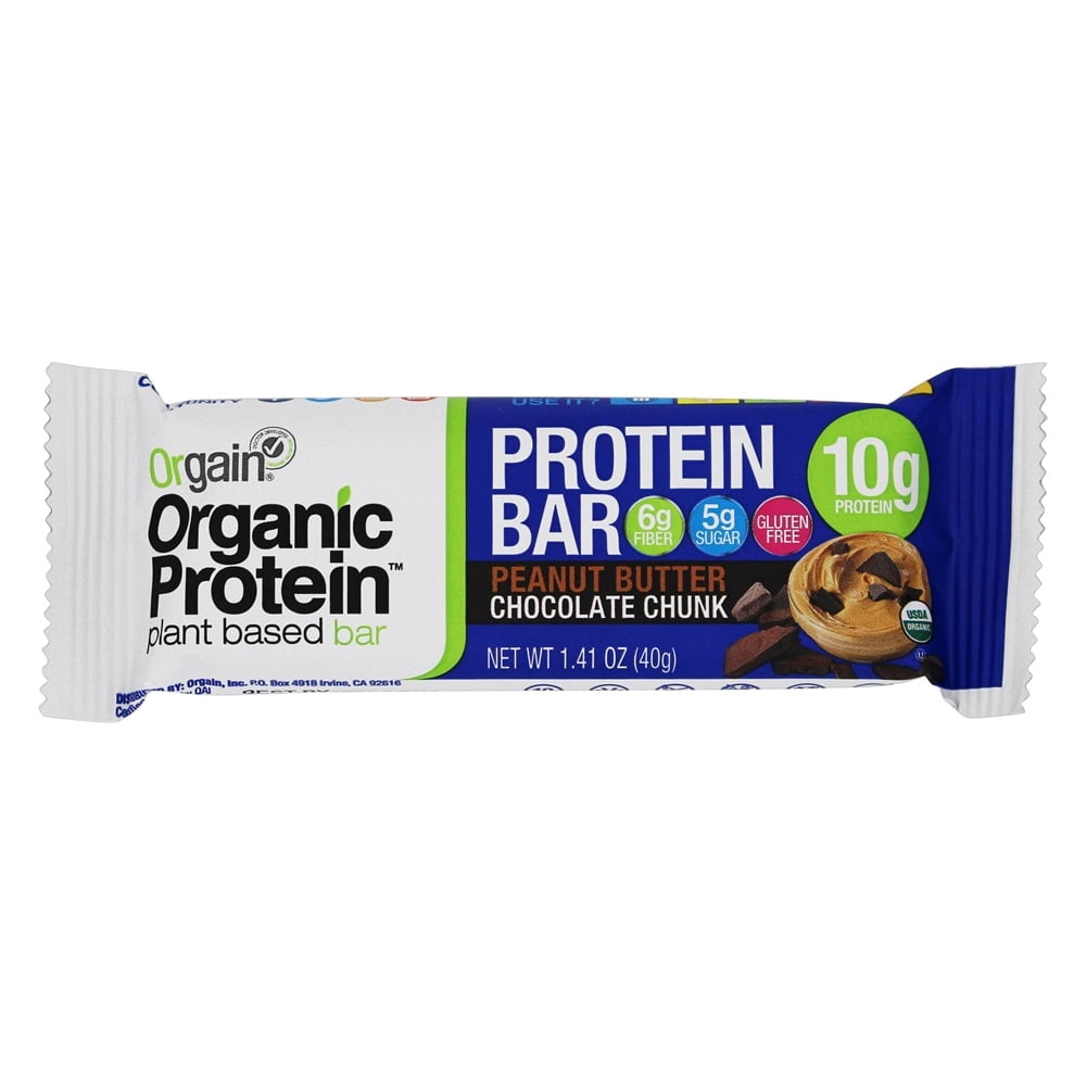 Orgain Organic Protein Plant Based Bar Peanut Butter Chocolate Chunk 1.41 oz.