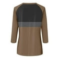 thumbnail image 5 of SWPZC Women's Crew Neck 3/4 Sleeve Printed T Shirt Fashionable Casual Top Clothing Shirt Plus Size Blouse Blouses for Women, 5 of 5