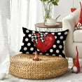 thumbnail image 5 of Valentine''s Day Heart Polkadot Throw Pillow Cover, 12 x 20 Inch Love Black Cushion Case Decoration for Sofa Couch, 5 of 6