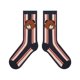 thumbnail image 2 of Calcetines unisex de algodón con estampado de oso a rayas y contraste de colores para monopatín, 2 of 5