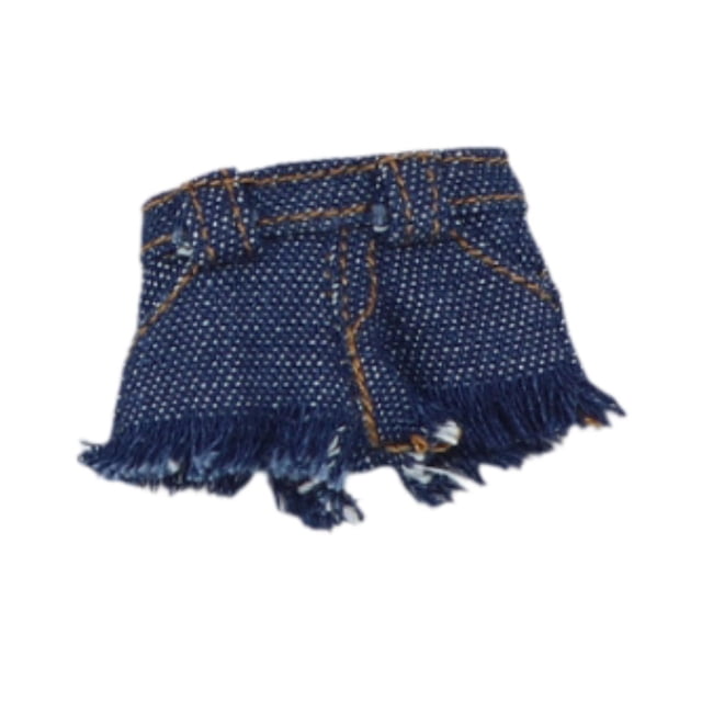 Pantalones cortos vaqueros a escala 1/12. Accesorio práctico para muñecas: pantalones cortos vaqueros para vestir figuras de 6 pulgadas. azul oscuro