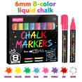 thumbnail image 5 of Liquid Chalk Markers for Blackboards - Bold Color Dry Erase Markers Pens - Chalkboard Markers Whiteboard Markers Window Markers for Glass Washable,Chalkboards,Signs,6mm Reversible Tip,8 Pack, 5 of 11