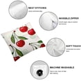 thumbnail image 4 of Awypu Cherry Print Juicy Red Cherries on White-Pillow Case,&nbsp;Suitable for All Season Pillow Case for Room Bedroom Sofa Chair,2 Pcs White, 4 of 6