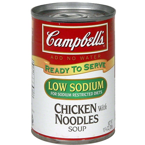 Campbell's Low Sodium Chicken Soup With Noodles, 10.75 oz (Pack of 12