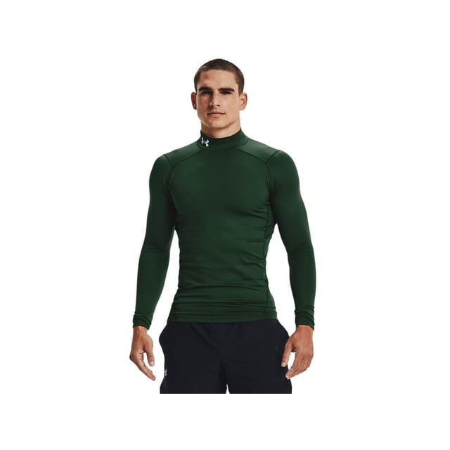 Camiseta de Compresión Under Armour ColdGear para Hombre - Verde/Blanco