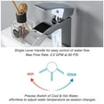 thumbnail image 4 of Aquaterior Modern 1 Hole Bathroom Faucet Vanity Sink Basin DIY Hotel Chrome 3.53lbs, 4 of 10