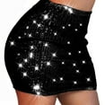 thumbnail image 4 of QHFBli Womens Sequin Skirts Sparkle Bodycon Mini Skirt Stretchy High Waist Pencil Skirt Night Out Party Clubwear Skirt, 4 of 8