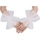 thumbnail image 1 of Un par de guantes cortos de encaje sin dedos, de 22 x 9 x 0,25 cm, de tul blanco perlado, ideales para bodas, Halloween, fiestas y disfraces., 1 of 5