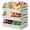 Pebble Grey, variant on Potato Onion Storage Bin - Wood Stackable Produce Basket with Handles - Fruit and Vegetable Storage for Kitchen and Pantry Counter Organization - 3 Pack Dusty Grey,3 Pack